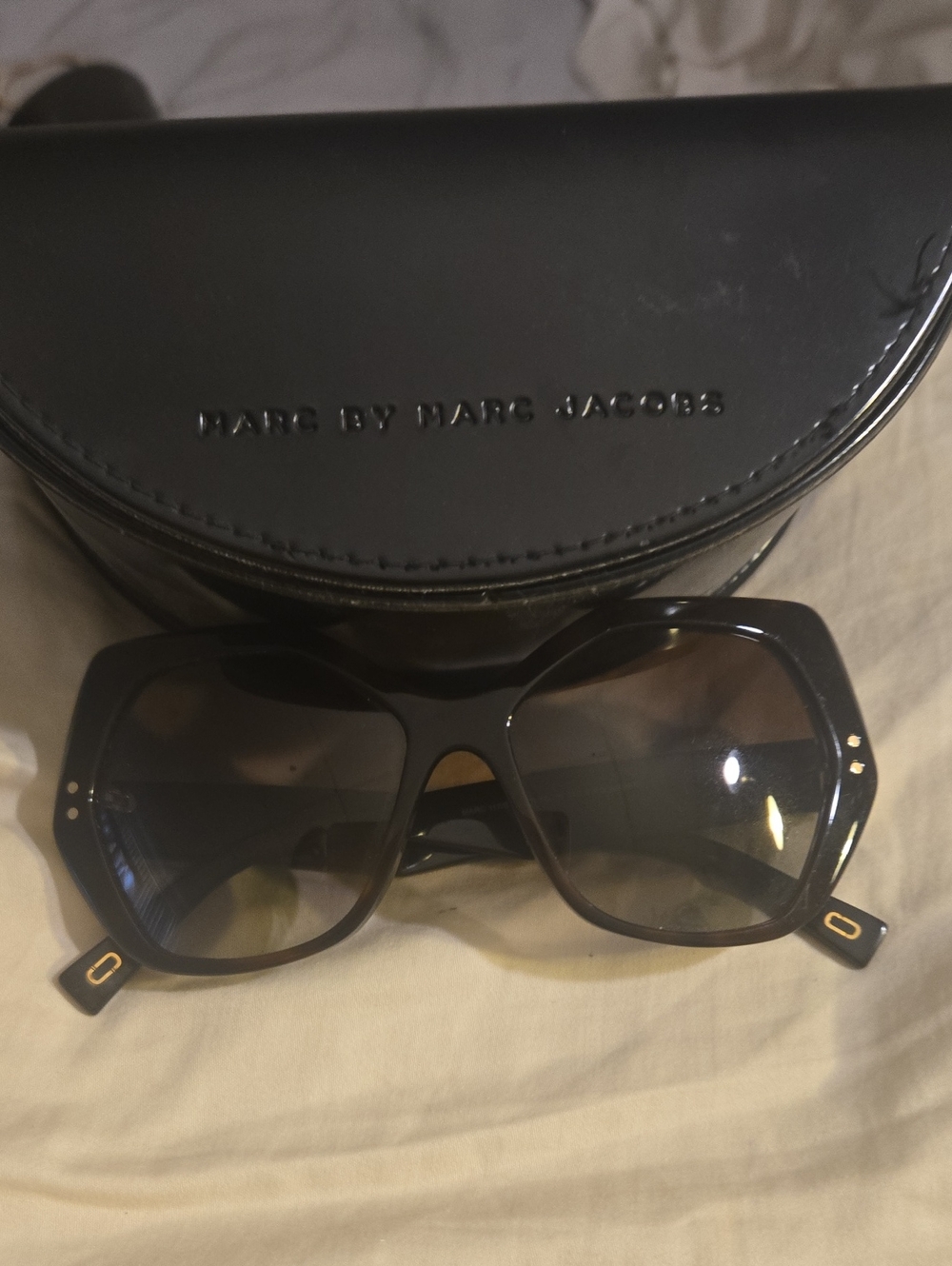 Marc by Marc Jacobs Black Oversized Square Sunglasses